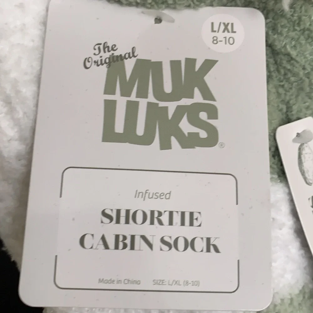 Muk Luks Shea Butter Infused Striped Shortie Cabin Socks
